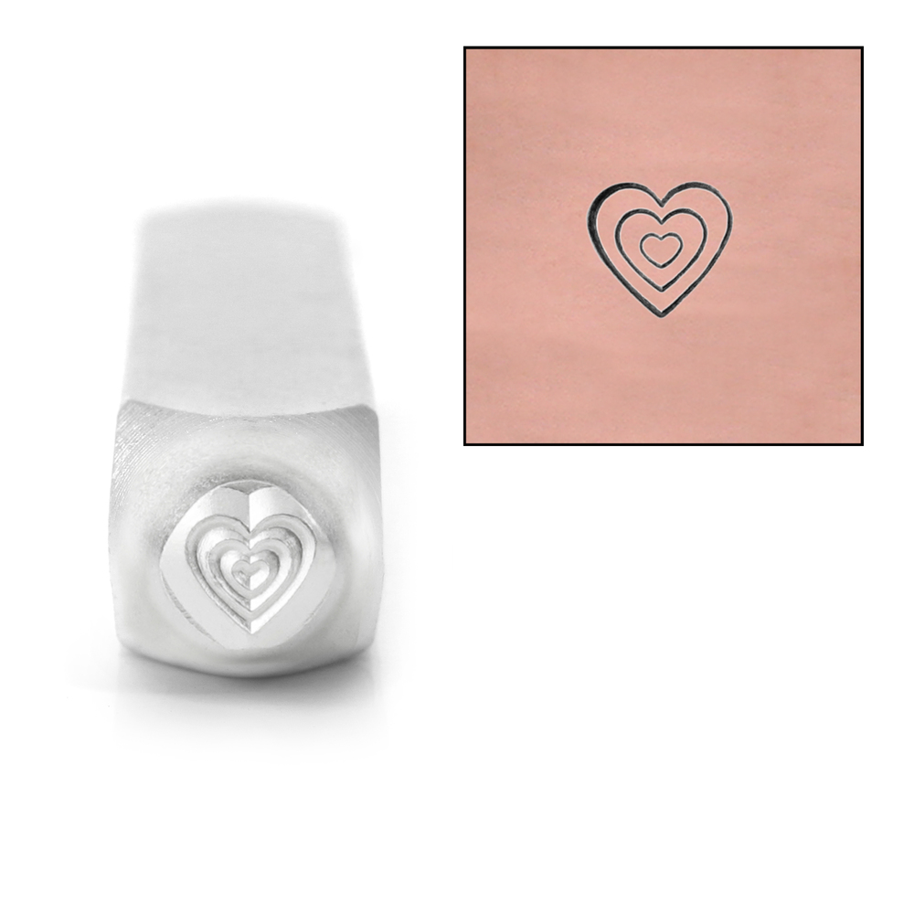 Metal Stamping Tools ImpressArt Multi Heart Metal Design Stamp, 6mm